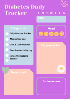 Diabetes Journal With Calendar